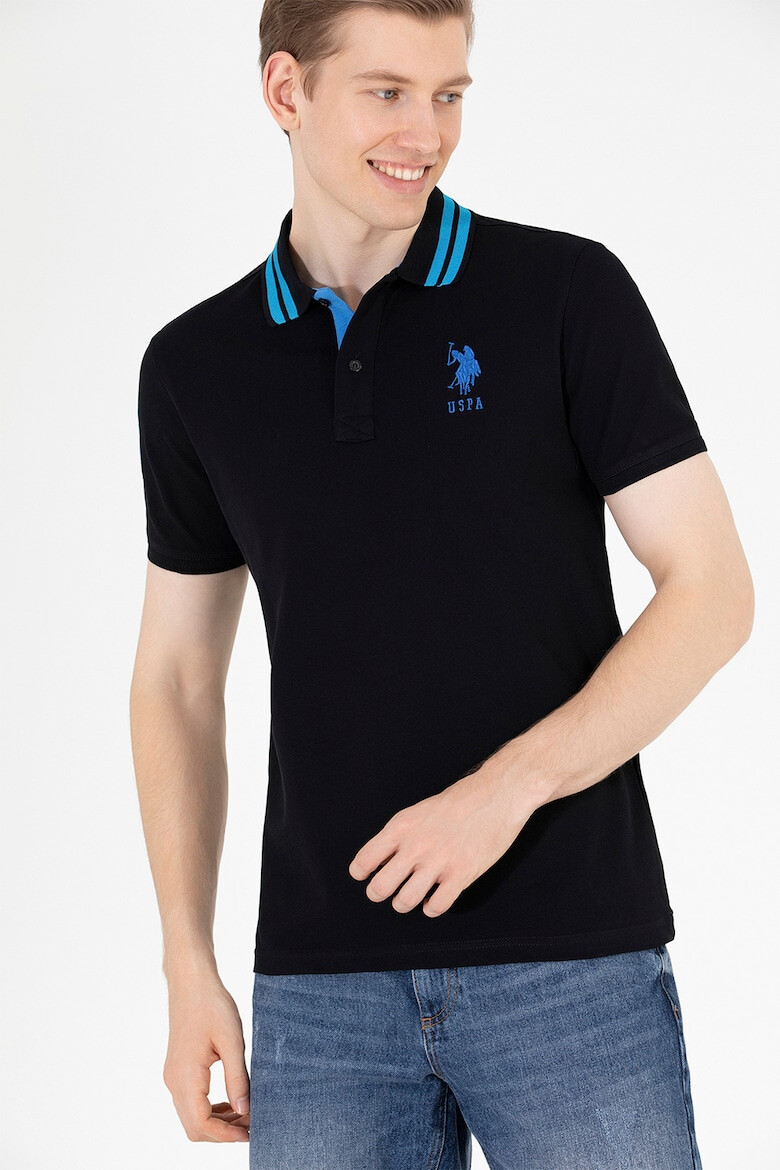 U.S. Polo Assn. Tricou polo slim fit cu broderie logo - Pled.ro