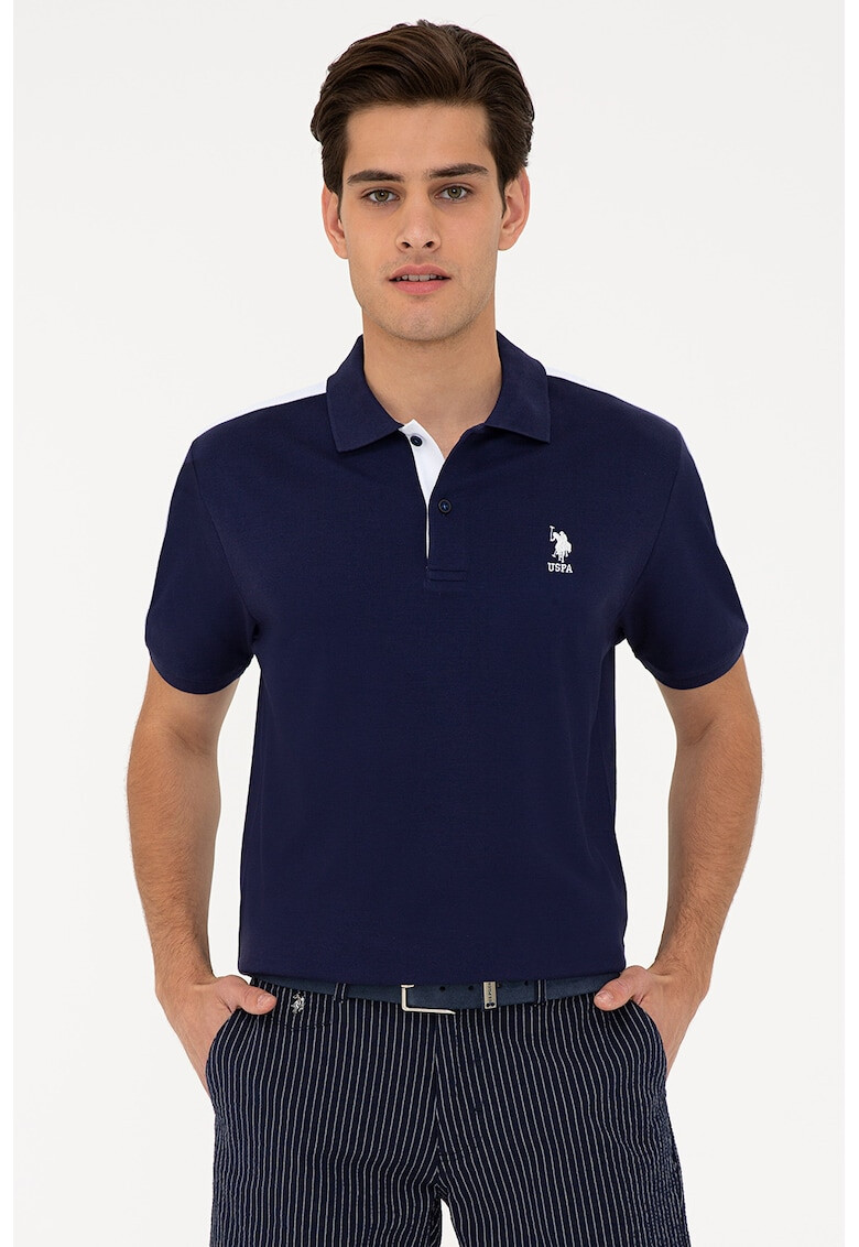 U.S. Polo Assn. Tricou polo regular fit cu logo brodat - Pled.ro