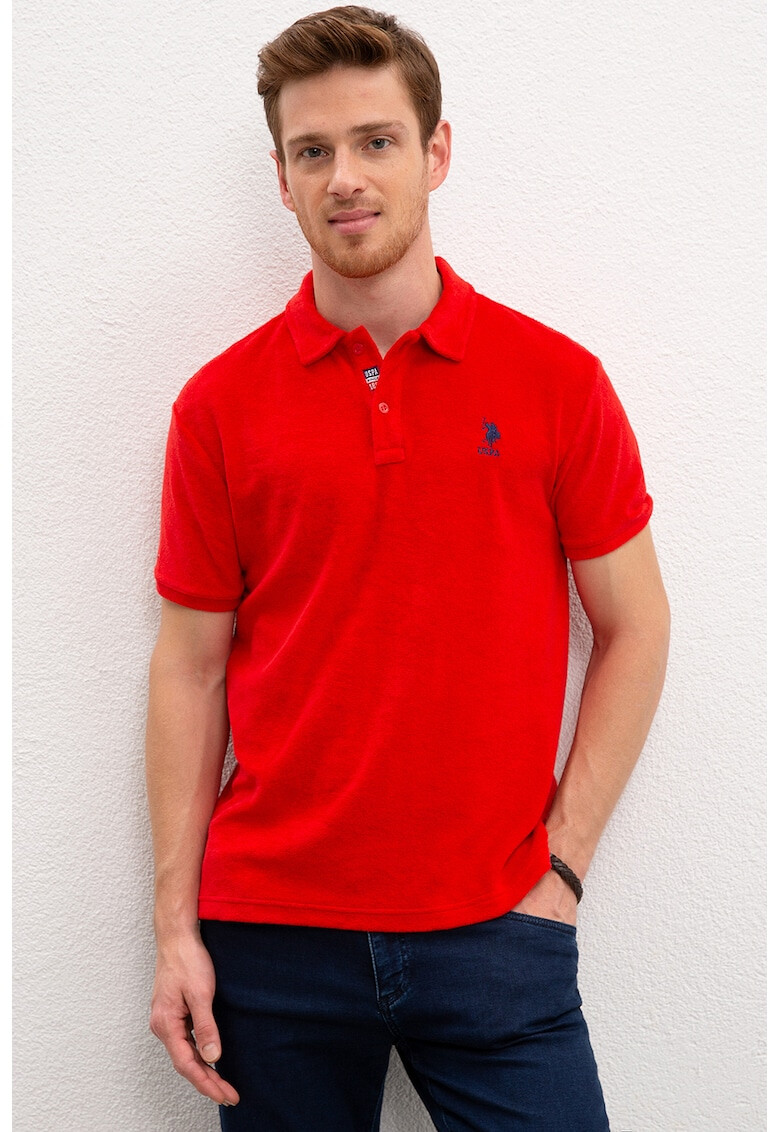 U.S. Polo Assn. Tricou polo regular fit din terry - Pled.ro