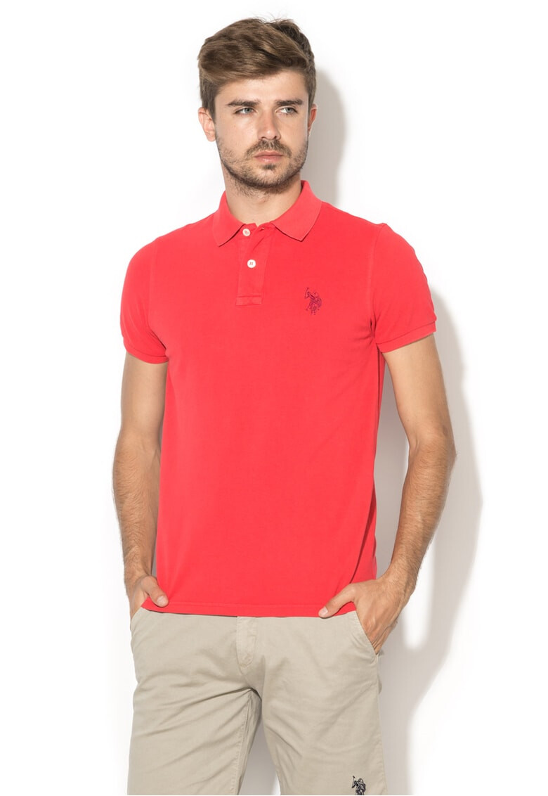 U.S. Polo Assn. Tricou polo rosu Player - Pled.ro