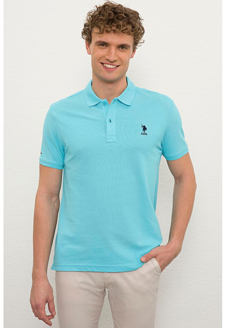 U.S. Polo Assn. Tricou polo slim fit cu broderie logo - Pled.ro