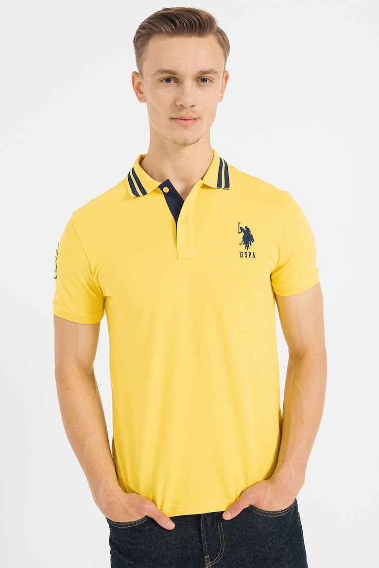 U.S. Polo Assn. Tricou polo slim fit cu broderie logo - Pled.ro