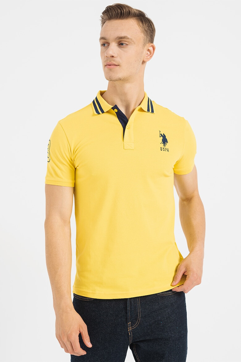 U.S. Polo Assn. Tricou polo slim fit cu broderie logo - Pled.ro