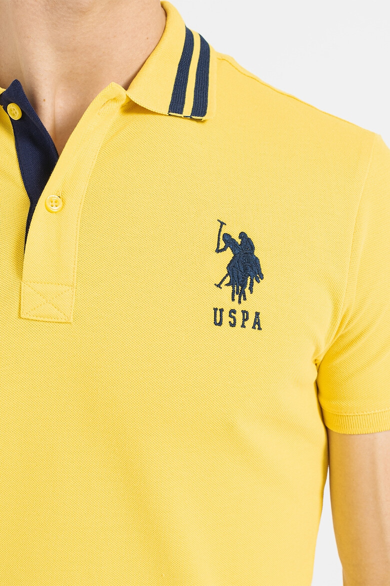 U.S. Polo Assn. Tricou polo slim fit cu broderie logo - Pled.ro