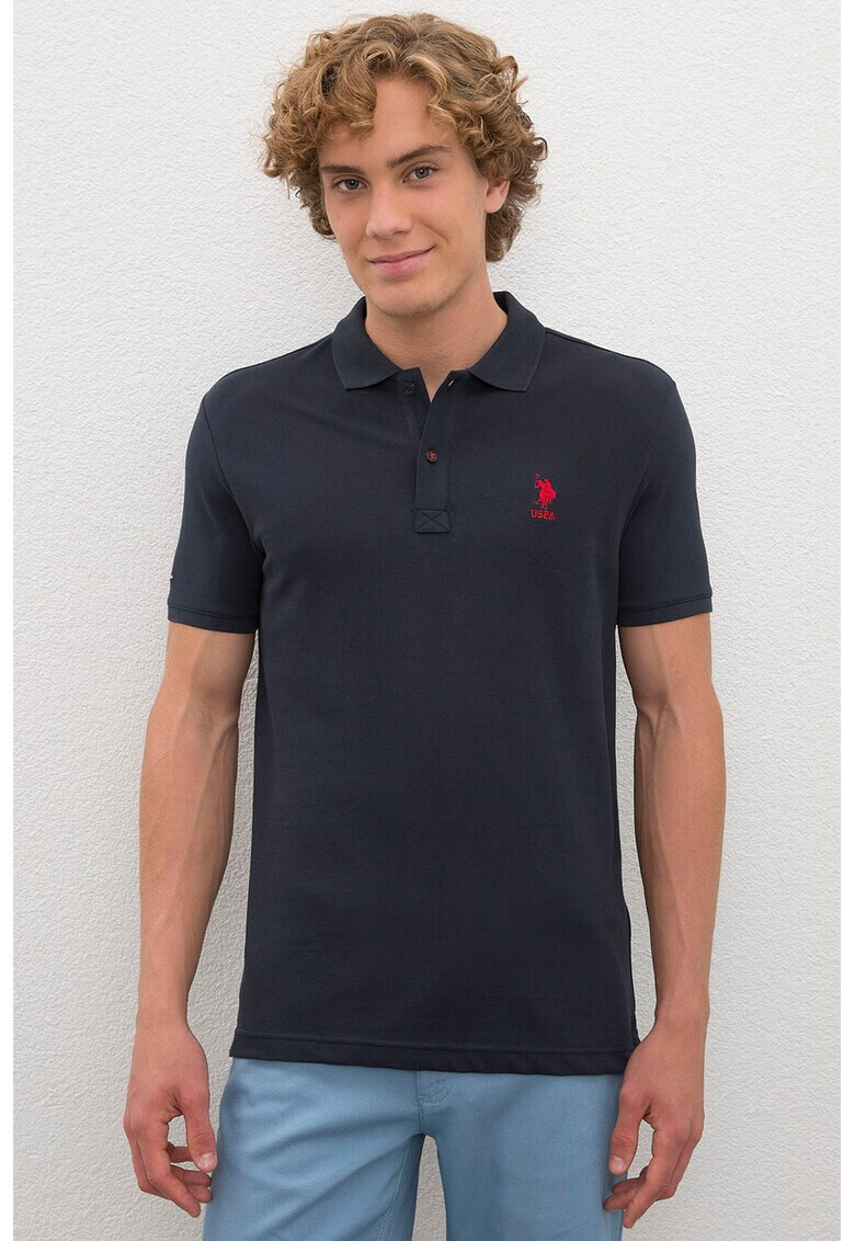 U.S. Polo Assn. Tricou polo slim fit cu broderie logo - Pled.ro