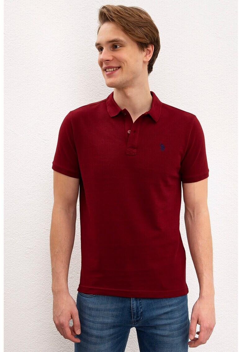 U.S. Polo Assn. Tricou polo slim fit cu logo brodat 2 - Pled.ro