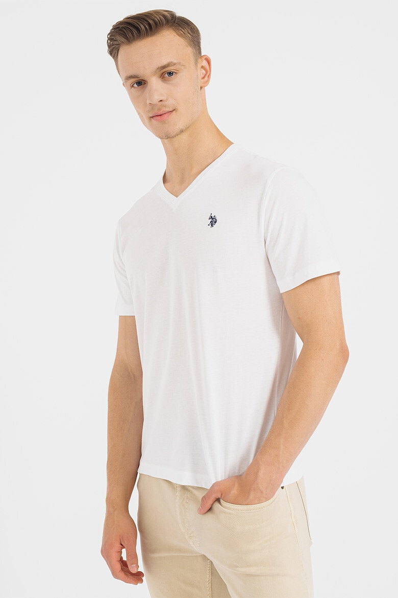 U.S. Polo Assn. Tricou regular fit cu decolteu in V - Pled.ro