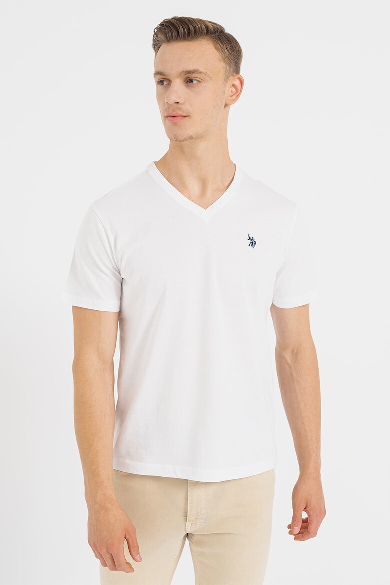 U.S. Polo Assn. Tricou regular fit cu decolteu in V - Pled.ro