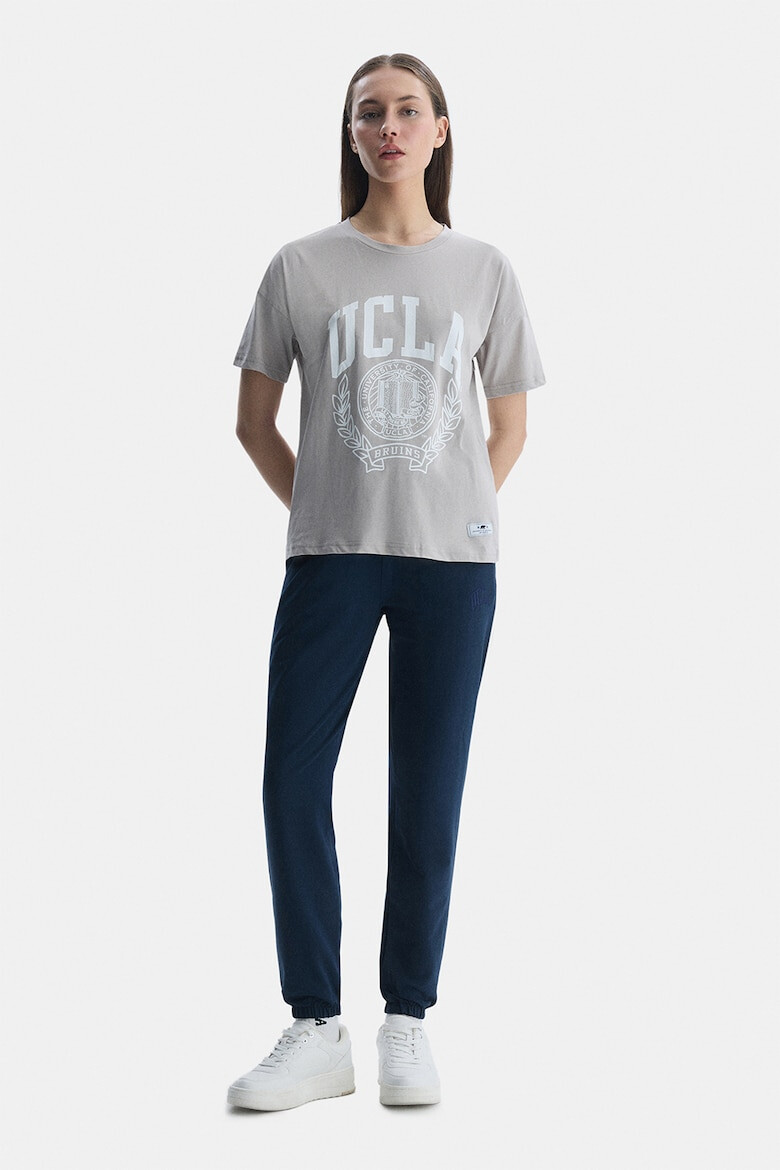 UCLA Tricou cu maneci cazute si imprimeu logo Avalon - Pled.ro