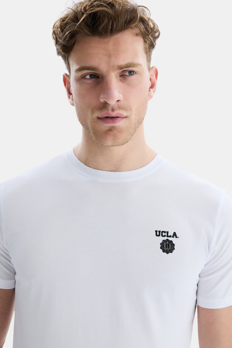 UCLA Tricou de bumbac cu decolteu la baza gatului - Pled.ro