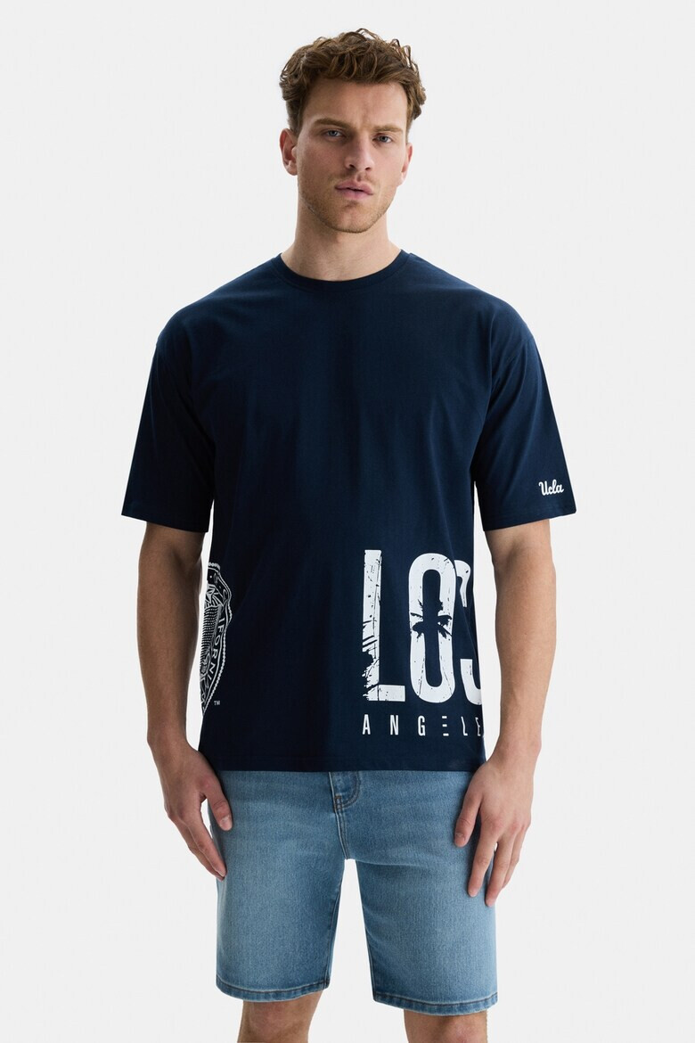 UCLA Tricou de bumbac cu imprimeu text Igniso - Pled.ro