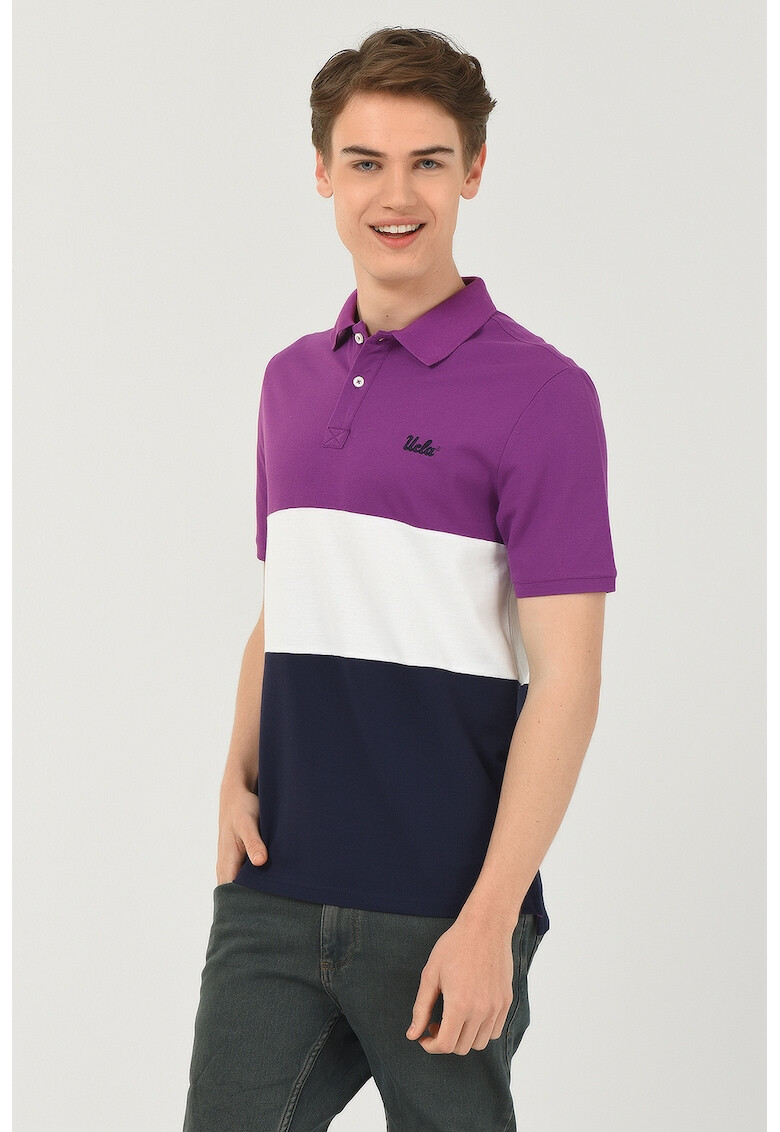 UCLA Tricou polo cu model colorblock Manteca - Pled.ro