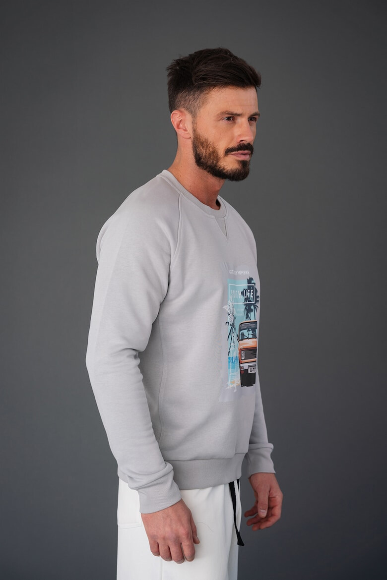 uFIT Bluza sport cu imprimeu si maneci raglan - Pled.ro