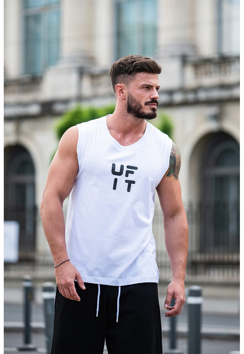 uFIT Top din jerseu cu imprimeu logo - Pled.ro