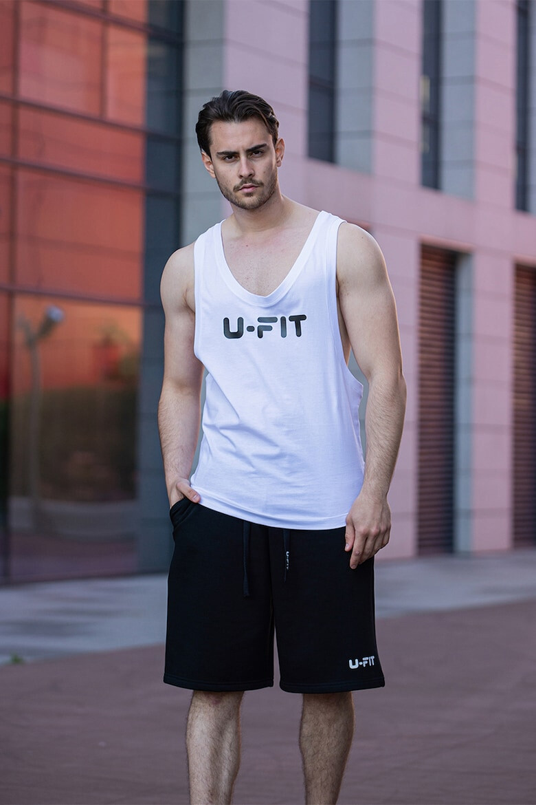 uFIT Top racerback cu imprimeu logo - Pled.ro