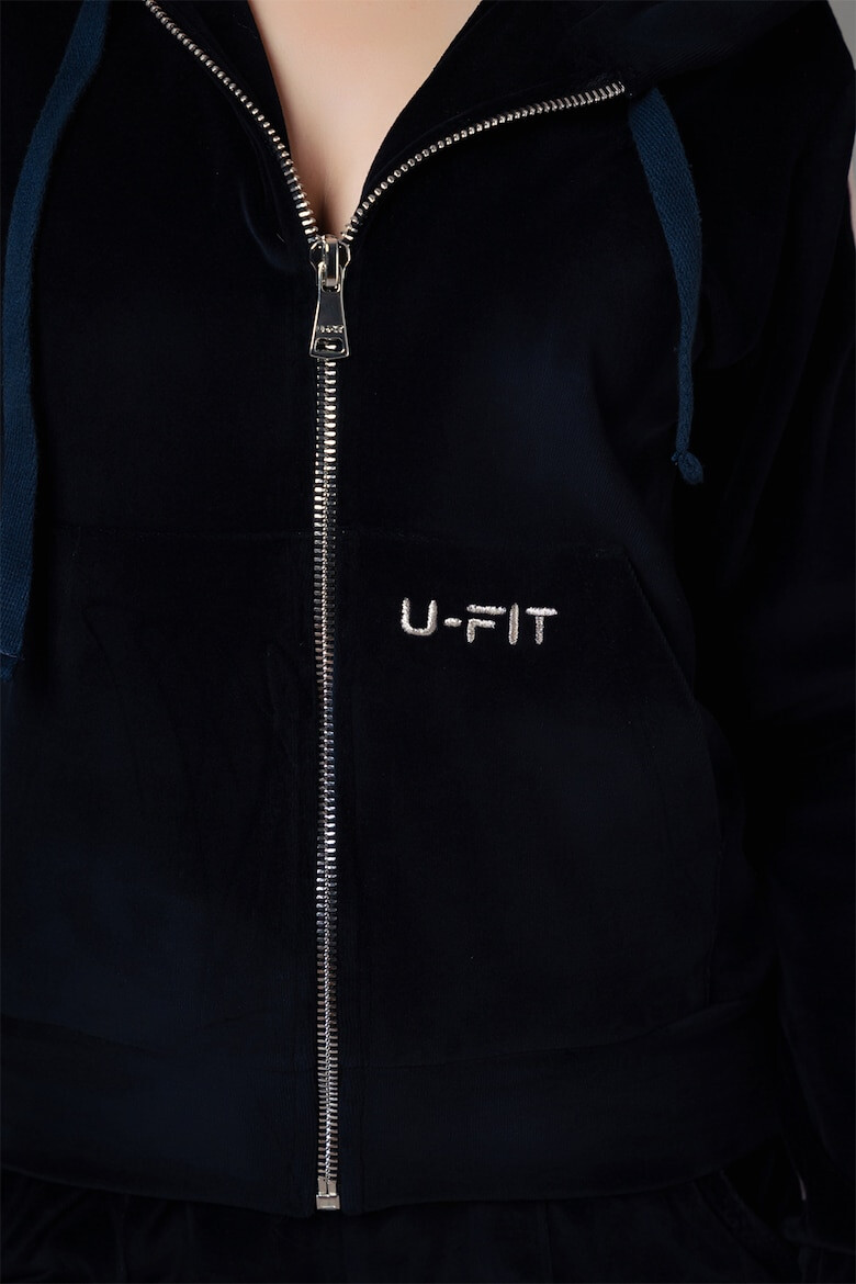 uFIT Trening cu aspect catifelat si benzi laterale contrastante Deep - Pled.ro