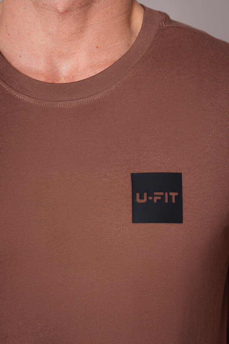 uFIT Tricou cu decolteu rotund si logo - Pled.ro