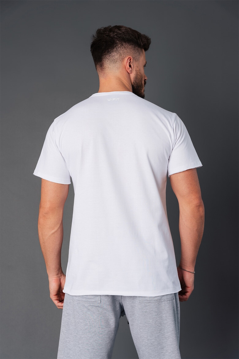 uFIT Tricou cu decolteu rotund si model uni - Pled.ro