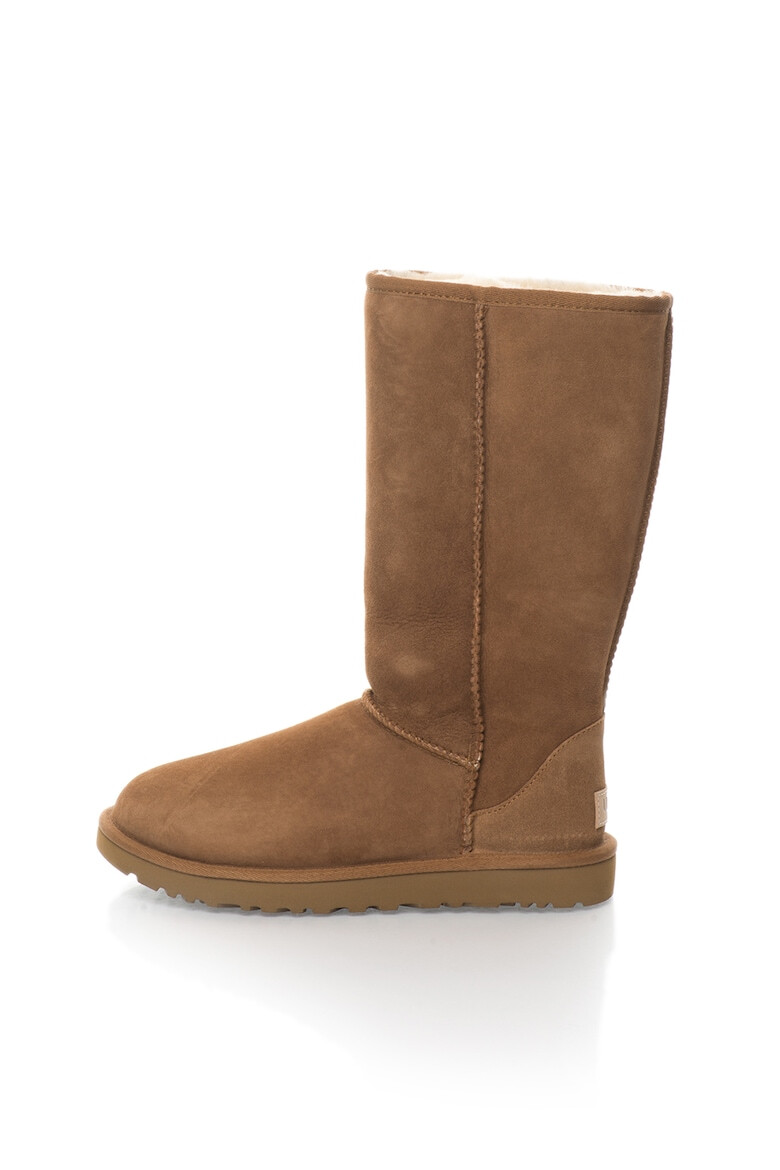 UGG Australia Cizme mid-calf de piele intoarsa Classic Tall Maro - Pled.ro