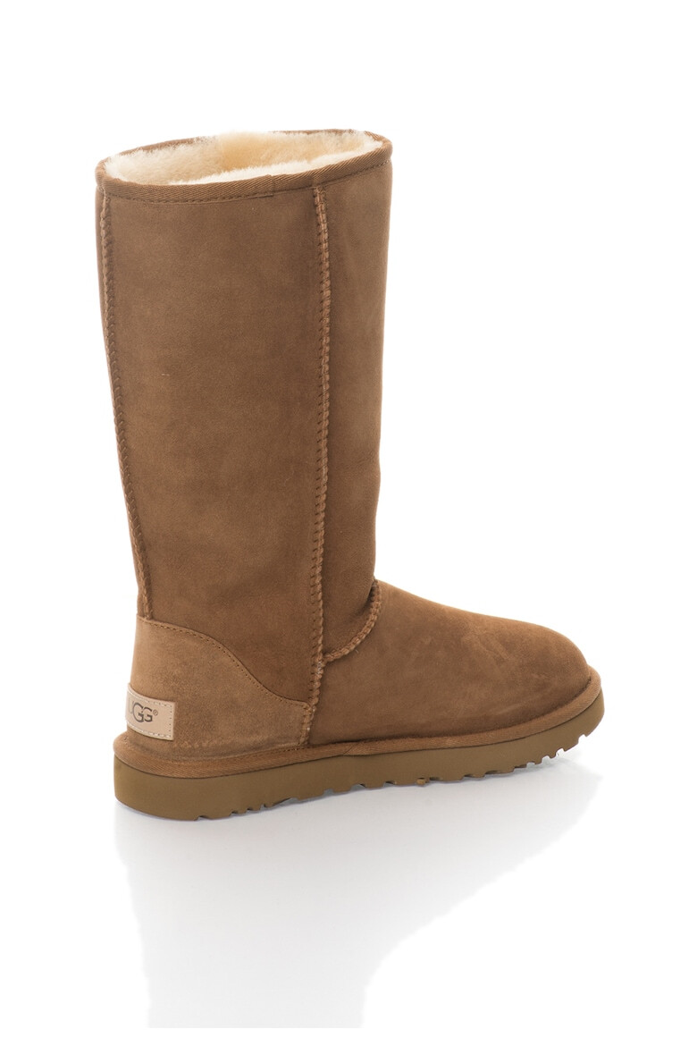 UGG Australia Cizme mid-calf de piele intoarsa Classic Tall Maro - Pled.ro