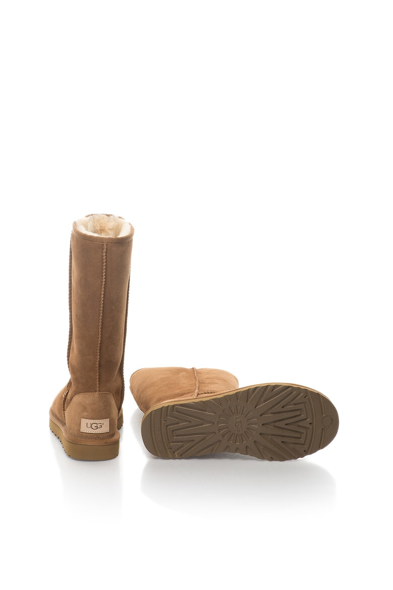 UGG Australia Cizme mid-calf de piele intoarsa Classic Tall Maro - Pled.ro