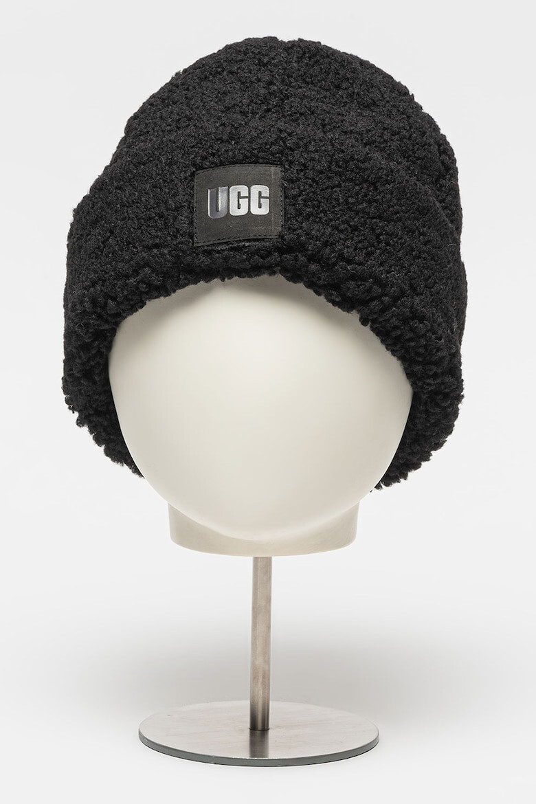 UGG Caciula din blana sherpa cu aplicatie logo - Pled.ro