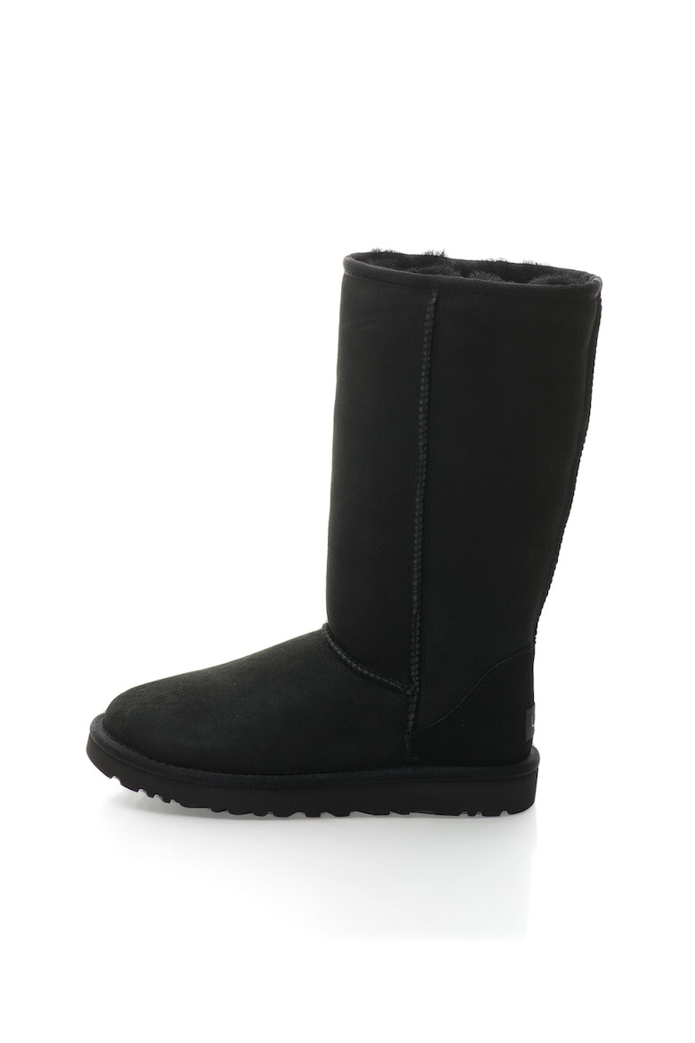 UGG Cizme medii negre de piele intoarsa Classic Tall - Pled.ro