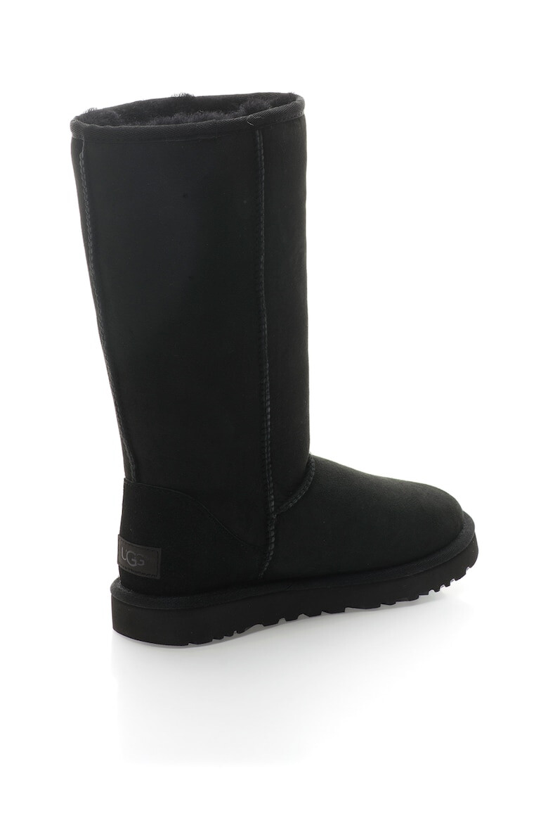 UGG Cizme medii negre de piele intoarsa Classic Tall - Pled.ro