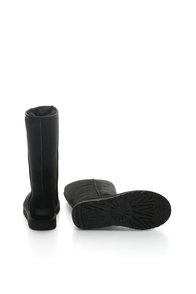 UGG Cizme medii negre de piele intoarsa Classic Tall - Pled.ro