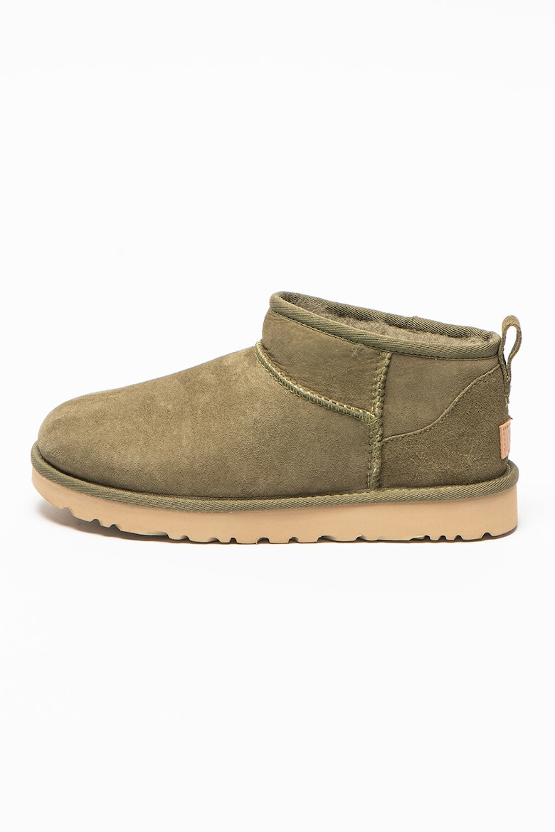 UGG Cizme scurte de piele intoarsa fara inchidere Classic Ultra Mini - Pled.ro