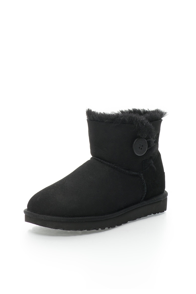 UGG Cizme scurte de piele intoarsa fara inchidere Mini Bailey Button II - Pled.ro