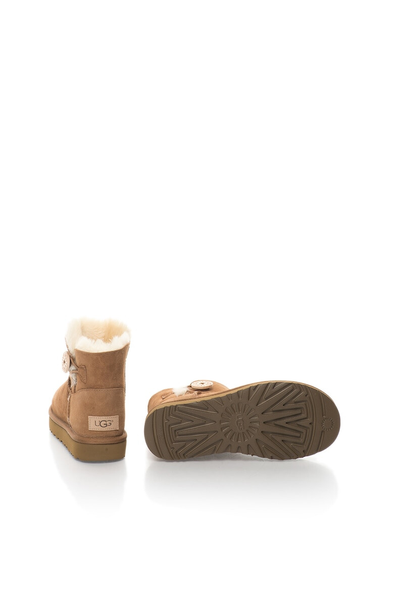 UGG Cizme scurte de piele intoarsa fara inchidere Mini Bailey Button II - Pled.ro