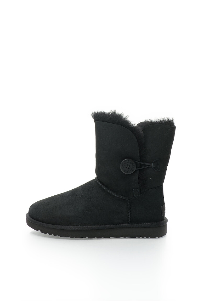 UGG Cizme scurte negre din piele intoarsa fara inchidere Bailey II - Pled.ro