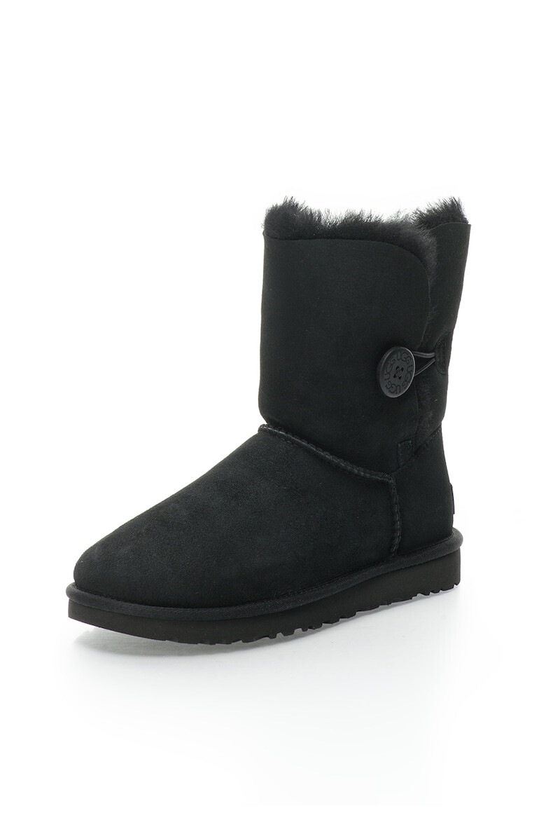 UGG Cizme scurte negre din piele intoarsa fara inchidere Bailey II - Pled.ro