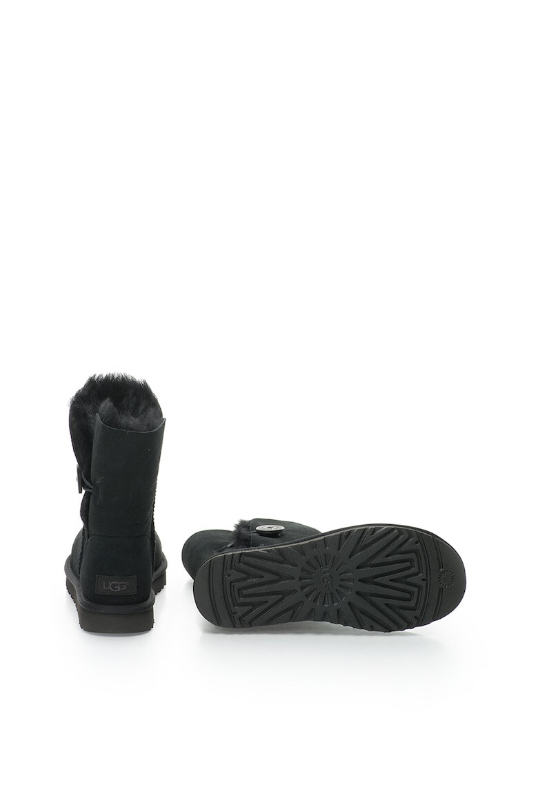 UGG Cizme scurte negre din piele intoarsa fara inchidere Bailey II - Pled.ro