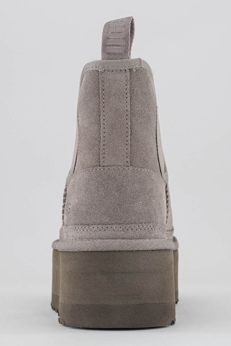 UGG Ghete Chelsea flatform de piele intoarsa cu segmente din material textil Neumel - Pled.ro