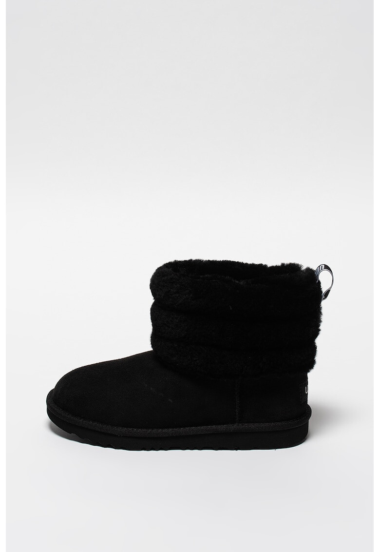 UGG Ghete de piele intoarsa cu aspect matlasat fara inchidere Fluff Mini - Pled.ro