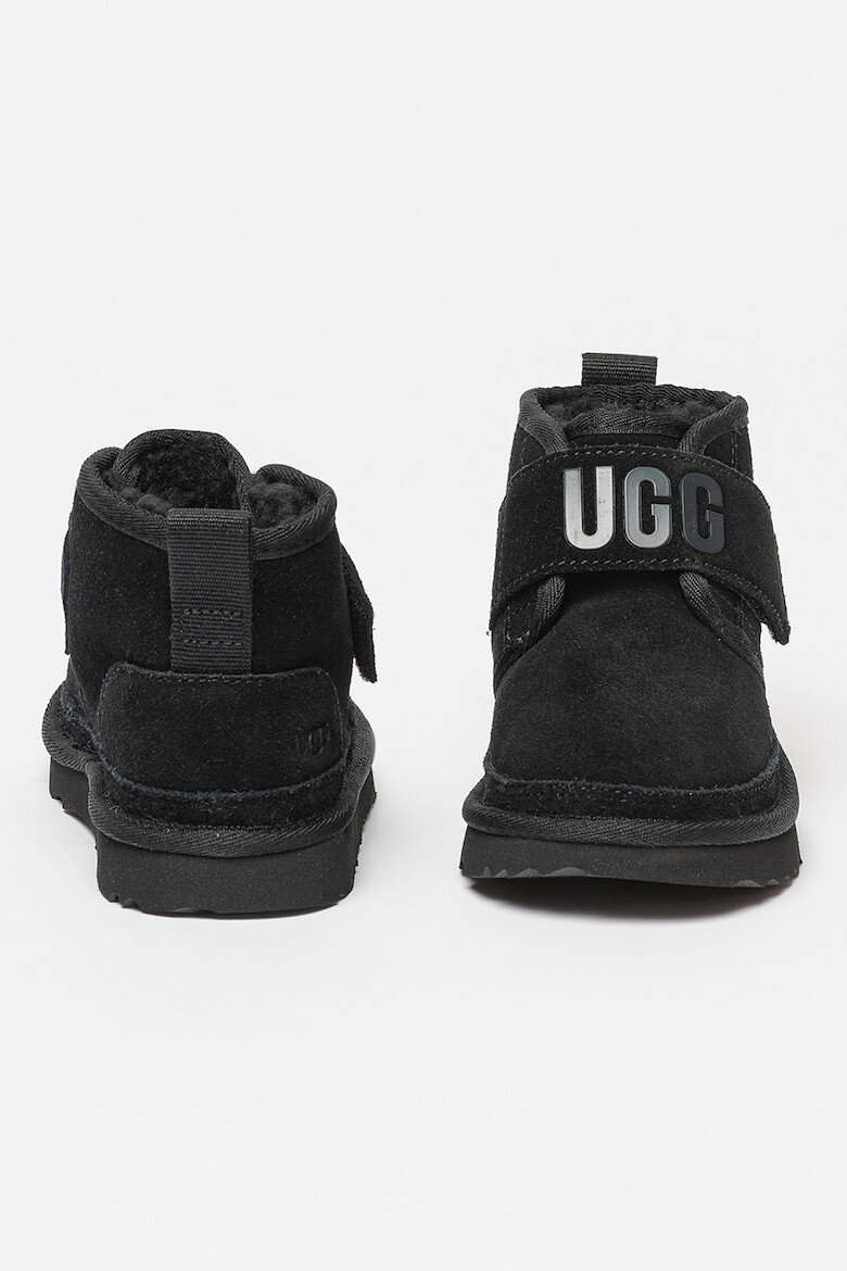 UGG Ghete de piele intoarsa cu finisaj rezistent la apa si velcro Neumel - Pled.ro