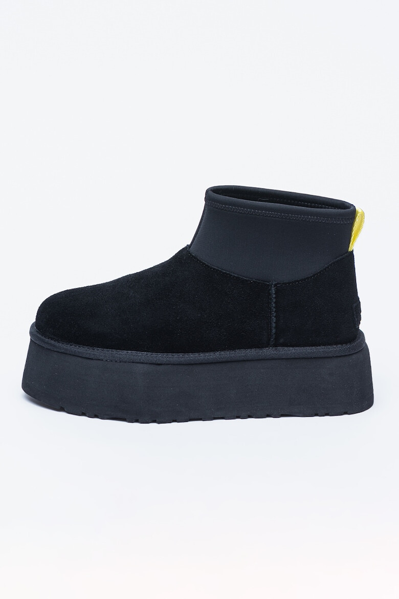 UGG Ghete de piele intoarsa cu segment din material textil Classic Mini Dipper - Pled.ro