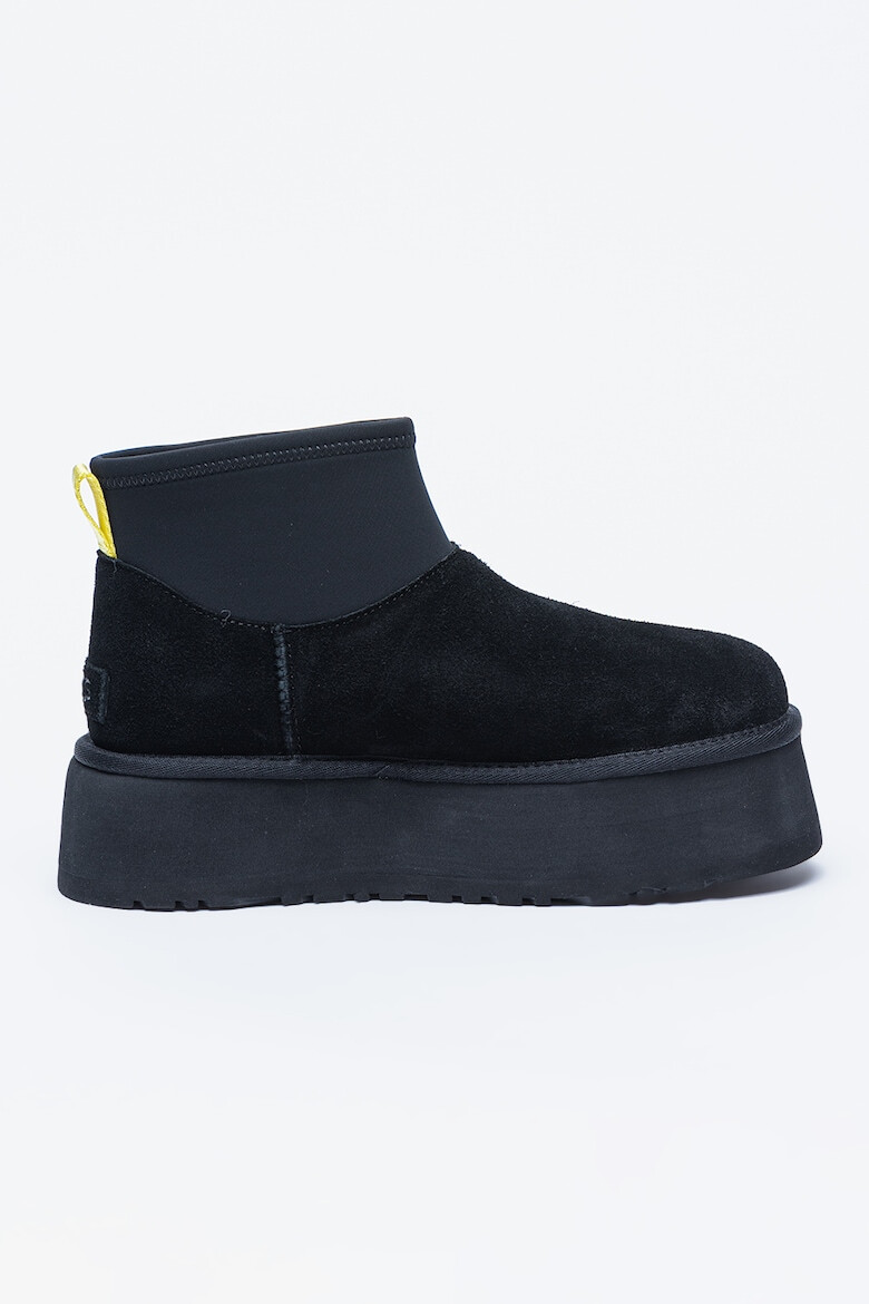 UGG Ghete de piele intoarsa cu segment din material textil Classic Mini Dipper - Pled.ro