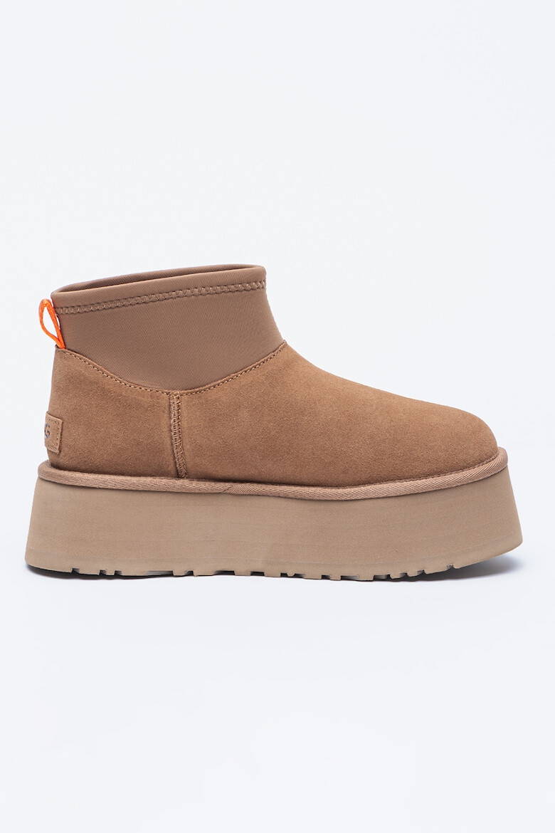 UGG Ghete de piele intoarsa cu segment din material textil Classic Mini Dipper - Pled.ro