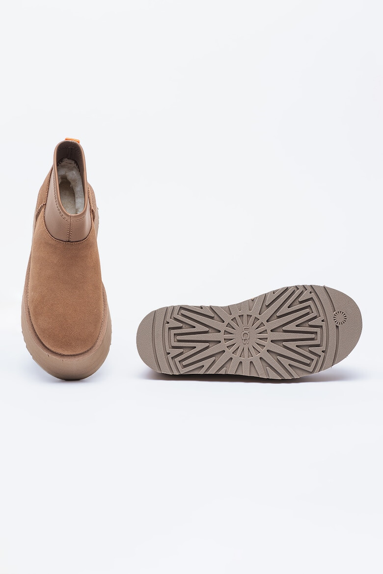 UGG Ghete de piele intoarsa cu segment din material textil Classic Mini Dipper - Pled.ro