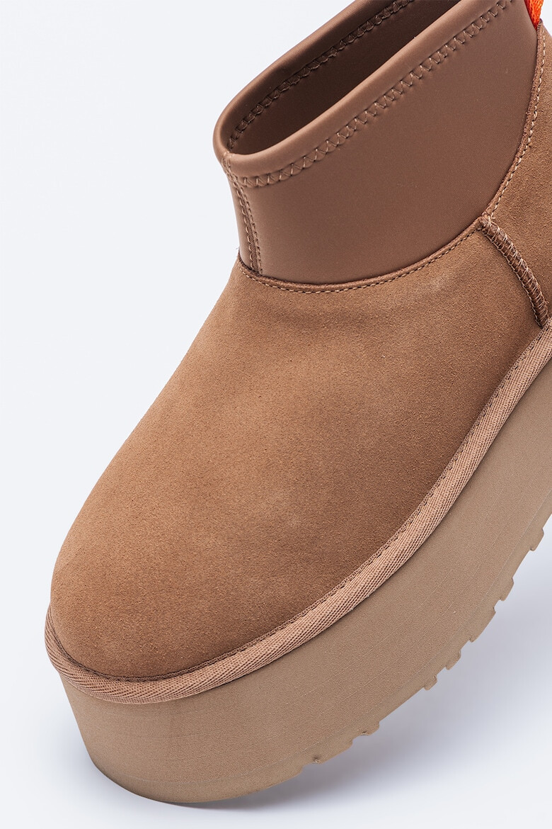 UGG Ghete de piele intoarsa cu segment din material textil Classic Mini Dipper - Pled.ro