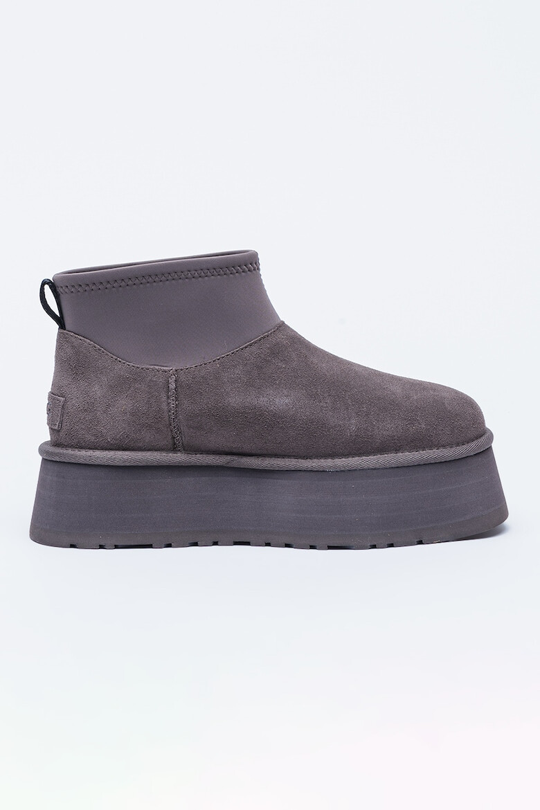 UGG Ghete de piele intoarsa cu segment din material textil Classic Mini Dipper - Pled.ro