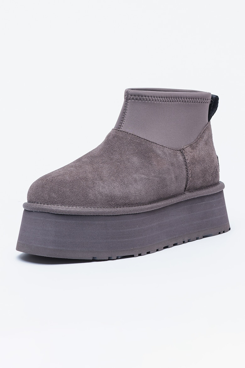 UGG Ghete de piele intoarsa cu segment din material textil Classic Mini Dipper - Pled.ro