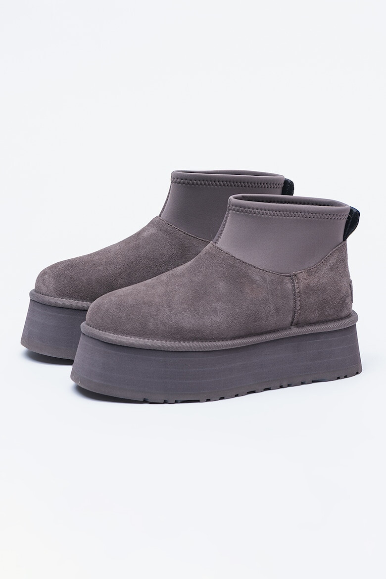 UGG Ghete de piele intoarsa cu segment din material textil Classic Mini Dipper - Pled.ro