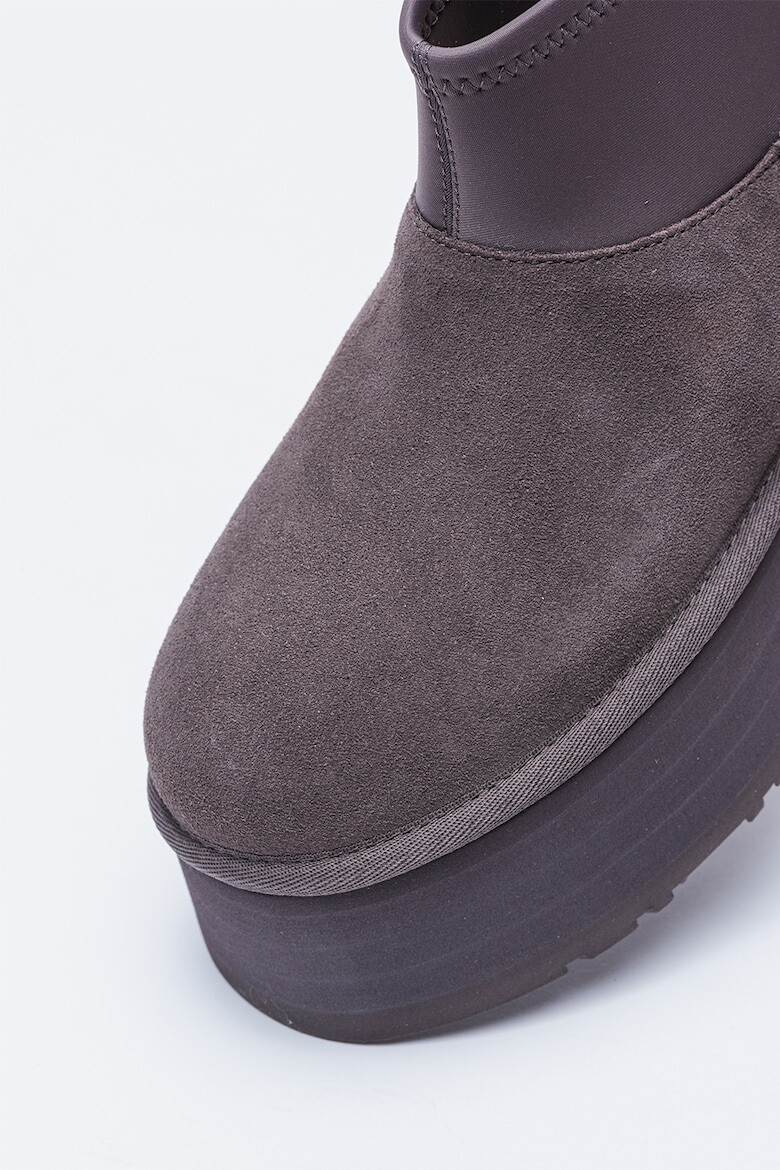 UGG Ghete de piele intoarsa cu segment din material textil Classic Mini Dipper - Pled.ro