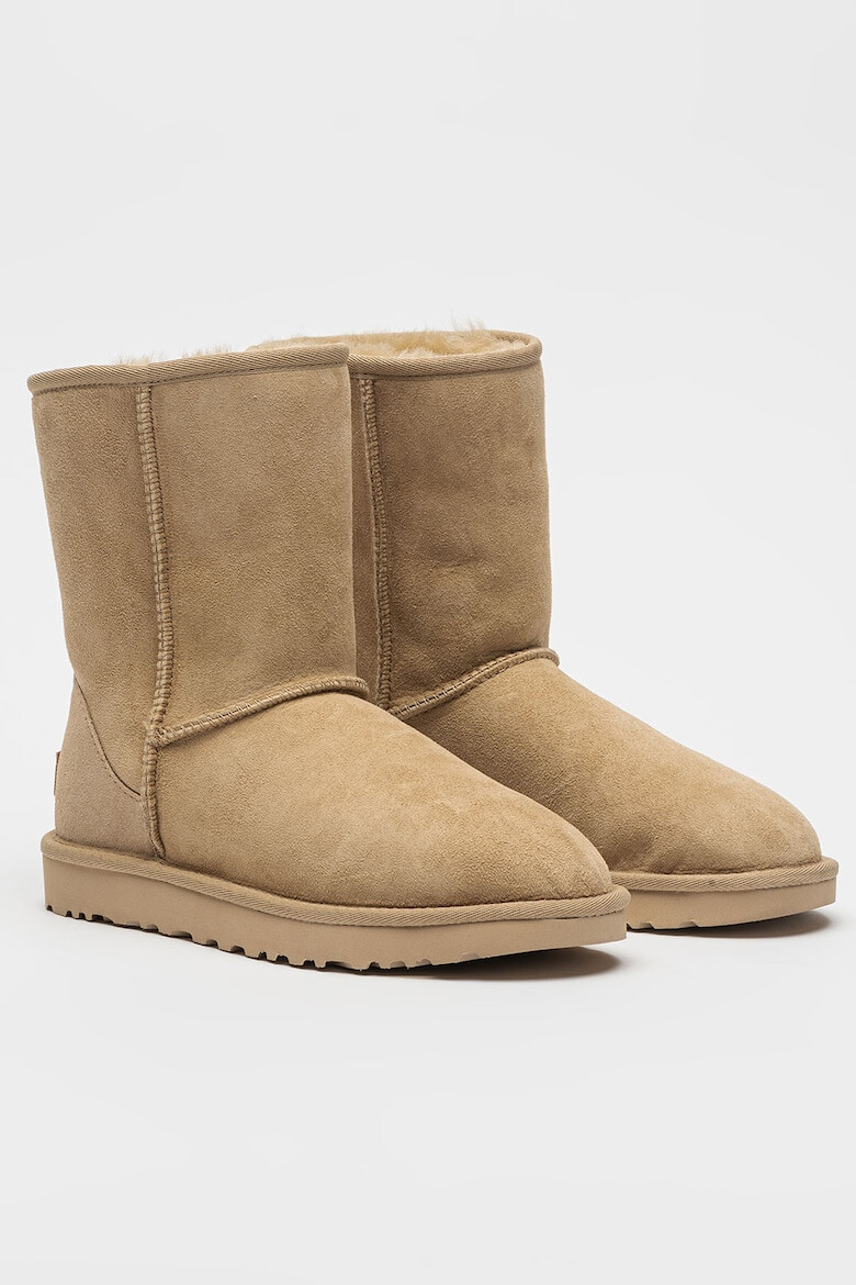 UGG Ghete de piele intoarsa fara inchidere Classic Short II - Pled.ro