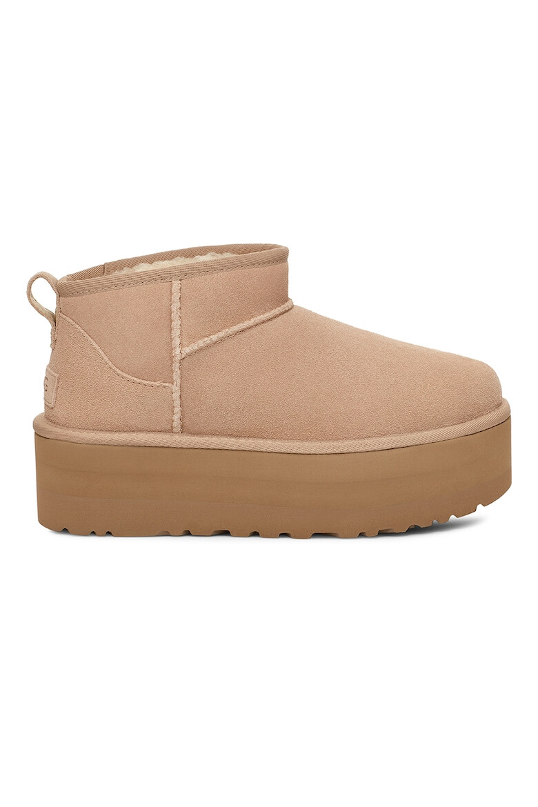 UGG Ghete de piele intoarsa fara inchidere Classic Ultra Mini - Pled.ro