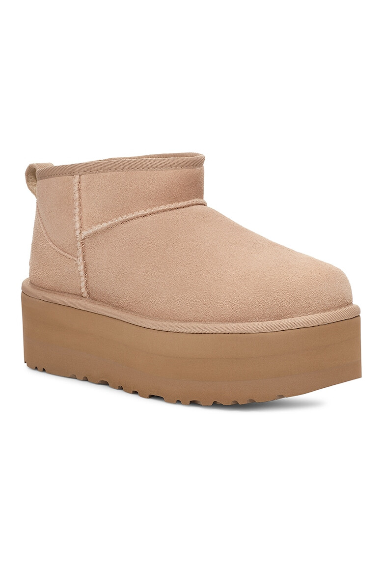 UGG Ghete de piele intoarsa fara inchidere Classic Ultra Mini - Pled.ro